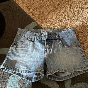 Jean shorts size 0 band is YMI